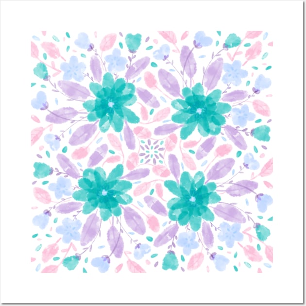 Blue Floral Garden Wall Art by Think Beyond Color